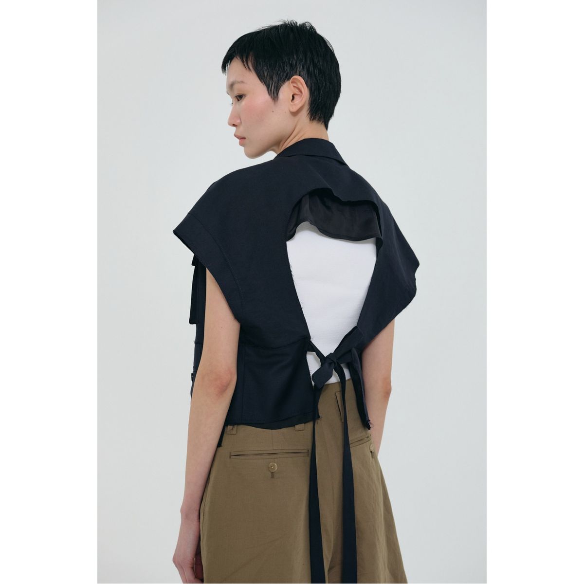 래코드(RECODE) Layered Pocket Vest_RQVAS24506NYX