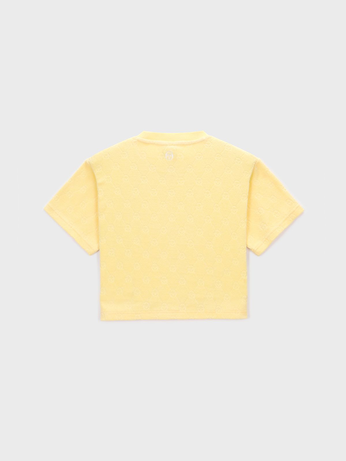 세르지오 타키니(SERGIO TACCHINI) W MC 테리 자카드 반팔 크롭 티셔츠 (Yellow)