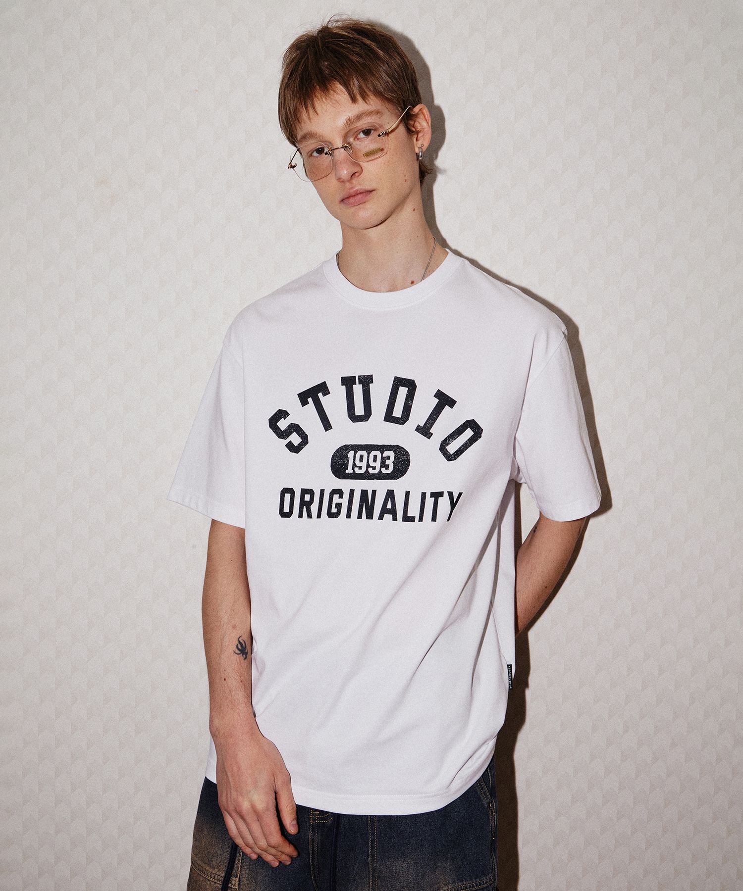 Tシャツ・カットソー 1993studio Original 90S Regular T-Shirt_White MUSINSA | 1993STUDIO Studio 93 Authentic T-shirt_White