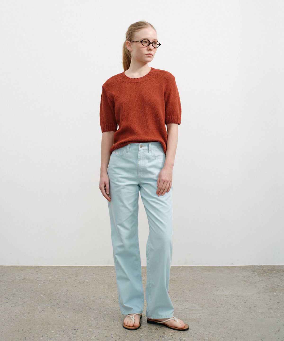 유라고(URAGO) Aqua straight denim pants