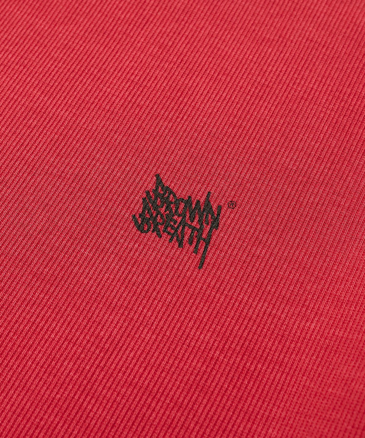 브라운브레스(BROWNBREATH) W TAG PIGMENT CROP TEE - RED