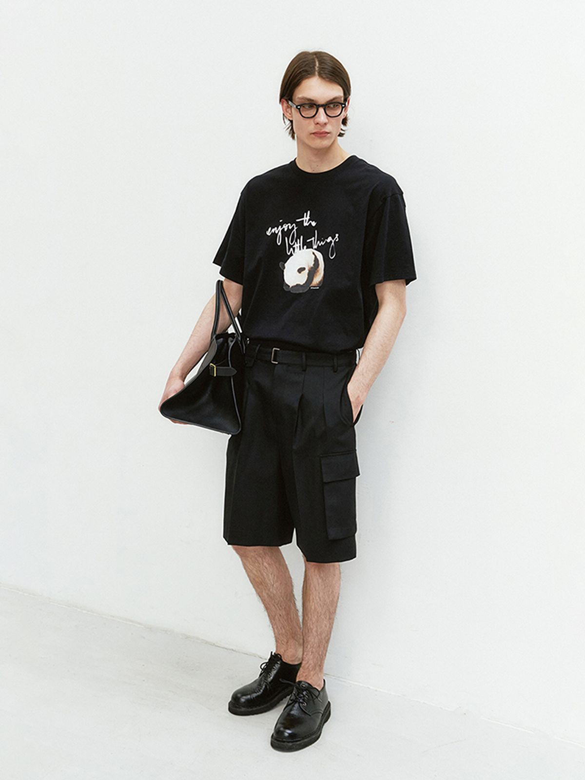 던스트 포 맨(DUNST FOR MEN) BELTED MULTIPOCKET BERMUDA SHORTS BLACK_M_UDPA4B325BK