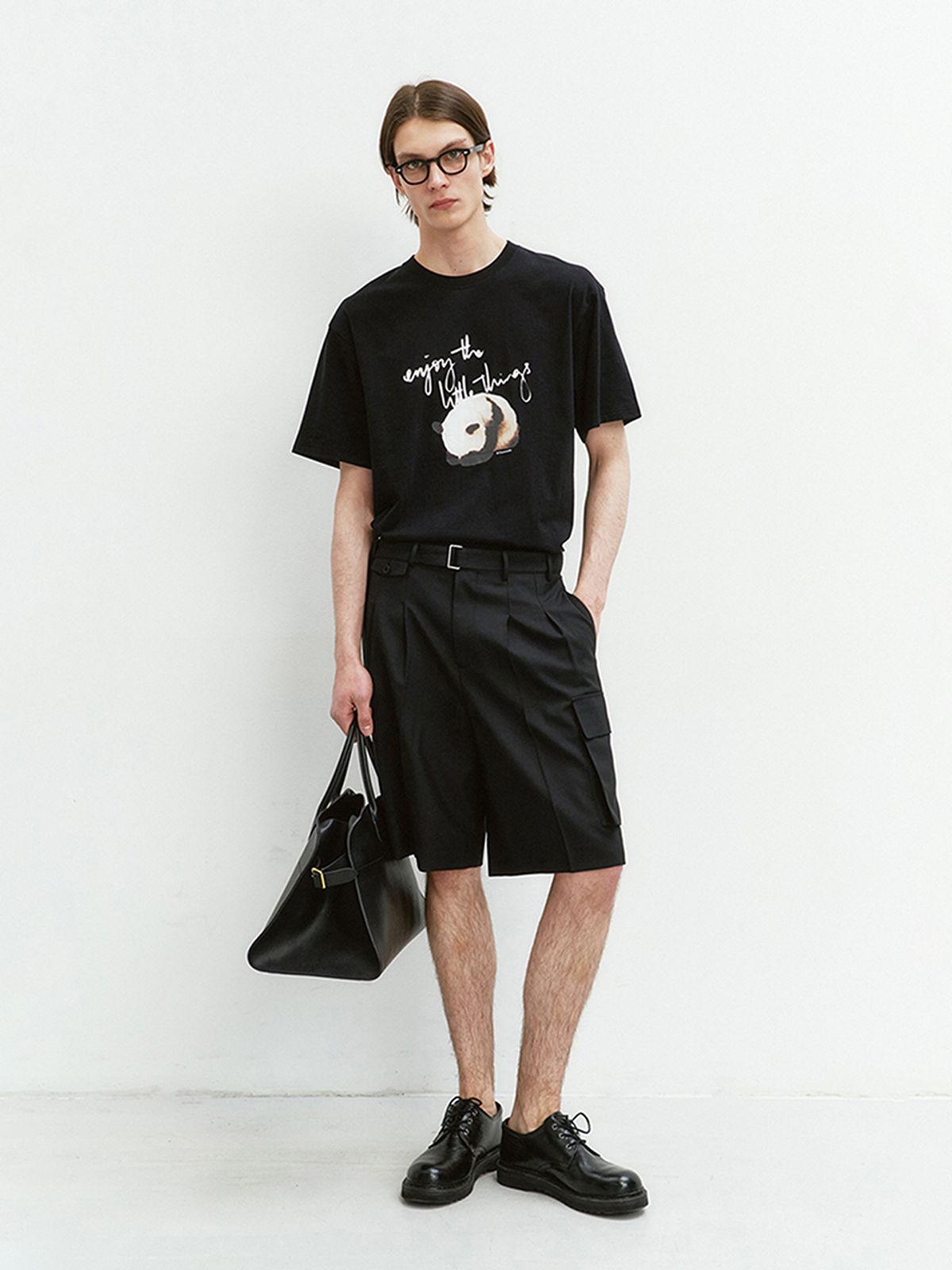 던스트 포 맨(DUNST FOR MEN) BELTED MULTIPOCKET BERMUDA SHORTS BLACK_M_UDPA4B325BK