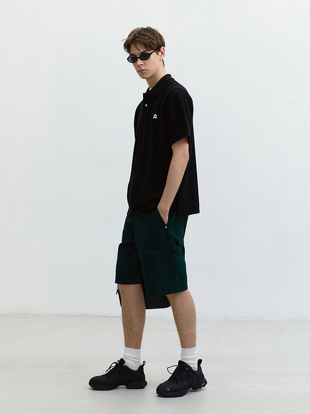 던스트 포 맨(DUNST FOR MEN) CARPENTER DENIM SHORTS DARK GREEN_M_UDPA4B323E3