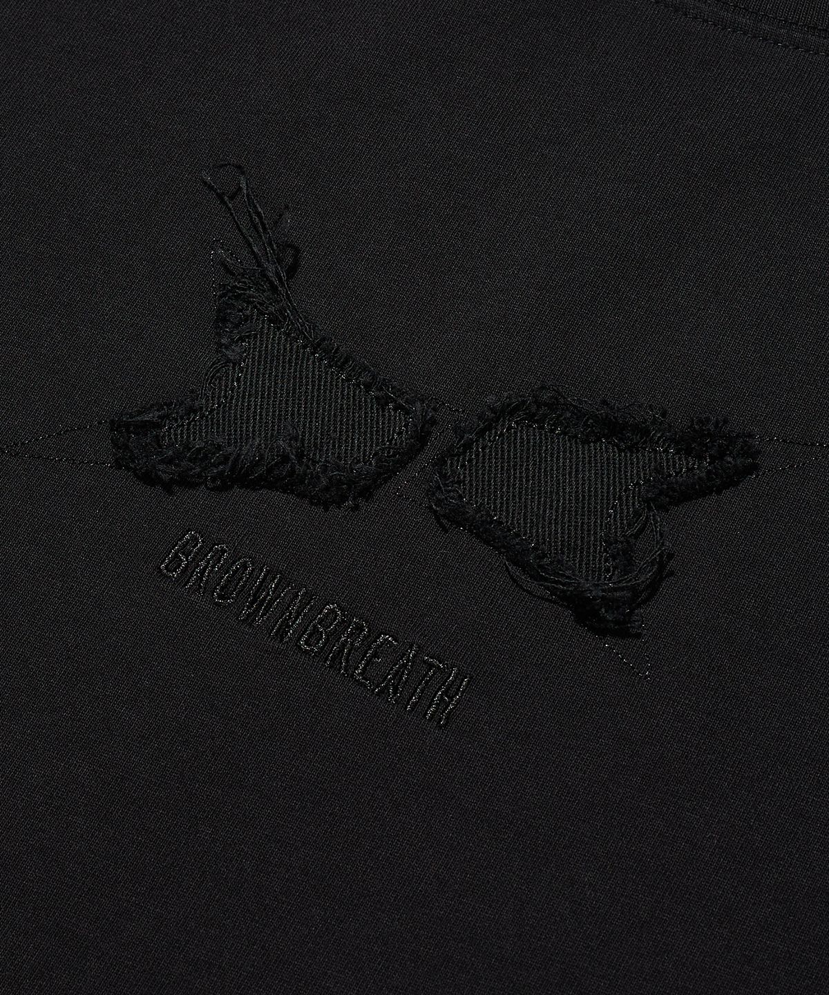 브라운브레스(BROWNBREATH) VINTAGE ABSTRACT BB TEE - BLACK