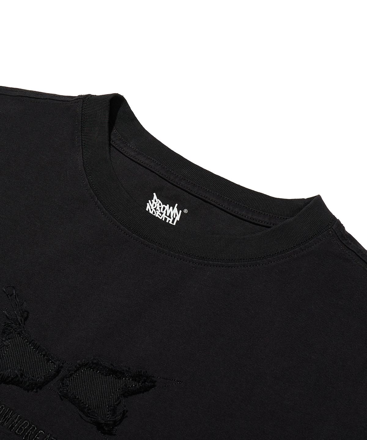 브라운브레스(BROWNBREATH) VINTAGE ABSTRACT BB TEE - BLACK