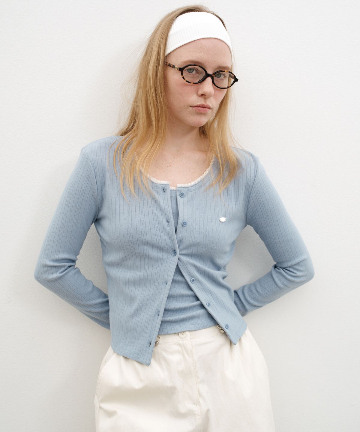 유라고(URAGO) Eyelet lace cardigan