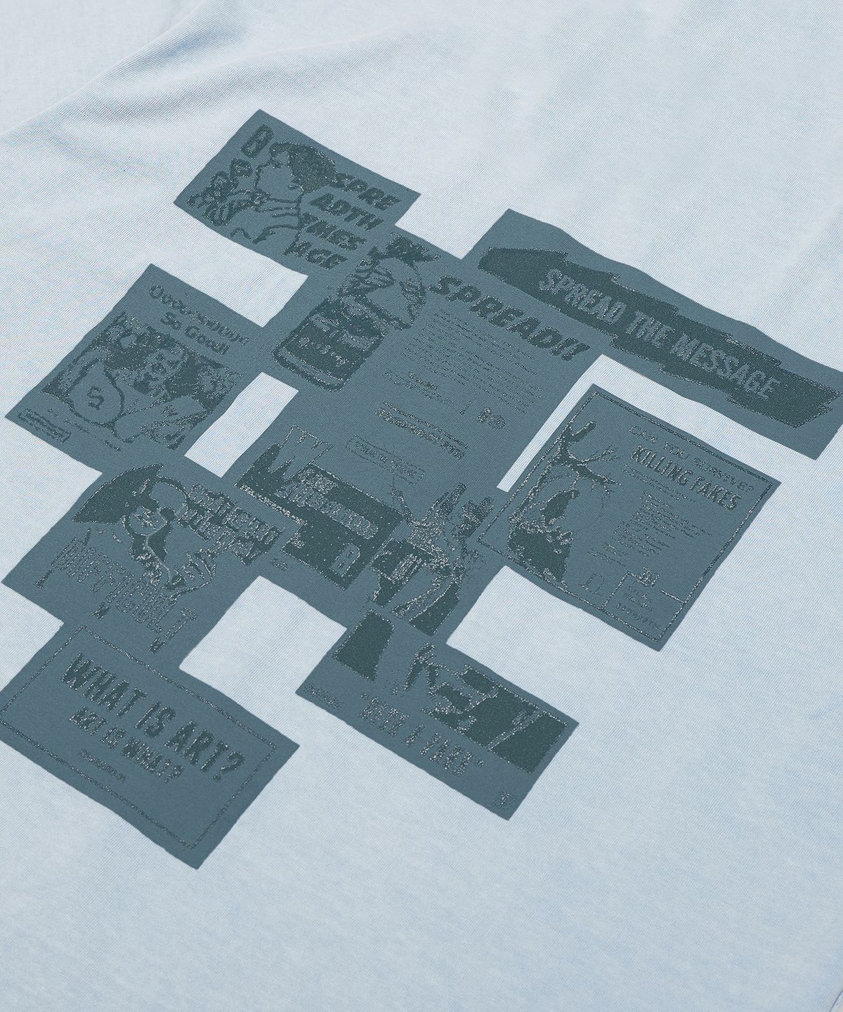 브라운브레스(BROWNBREATH) ADS PIGMENT TEE - BLUE