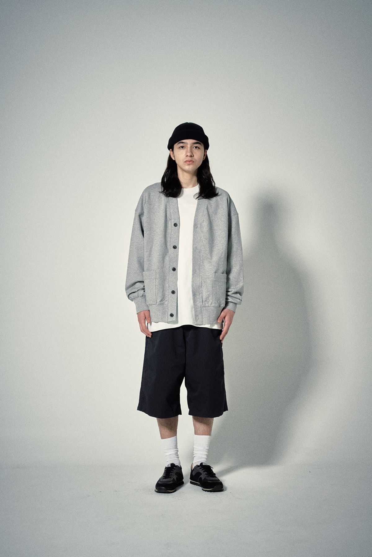 히즈핸더(HISHANDER) SWEAT CARDIGAN [Melange Grey]
