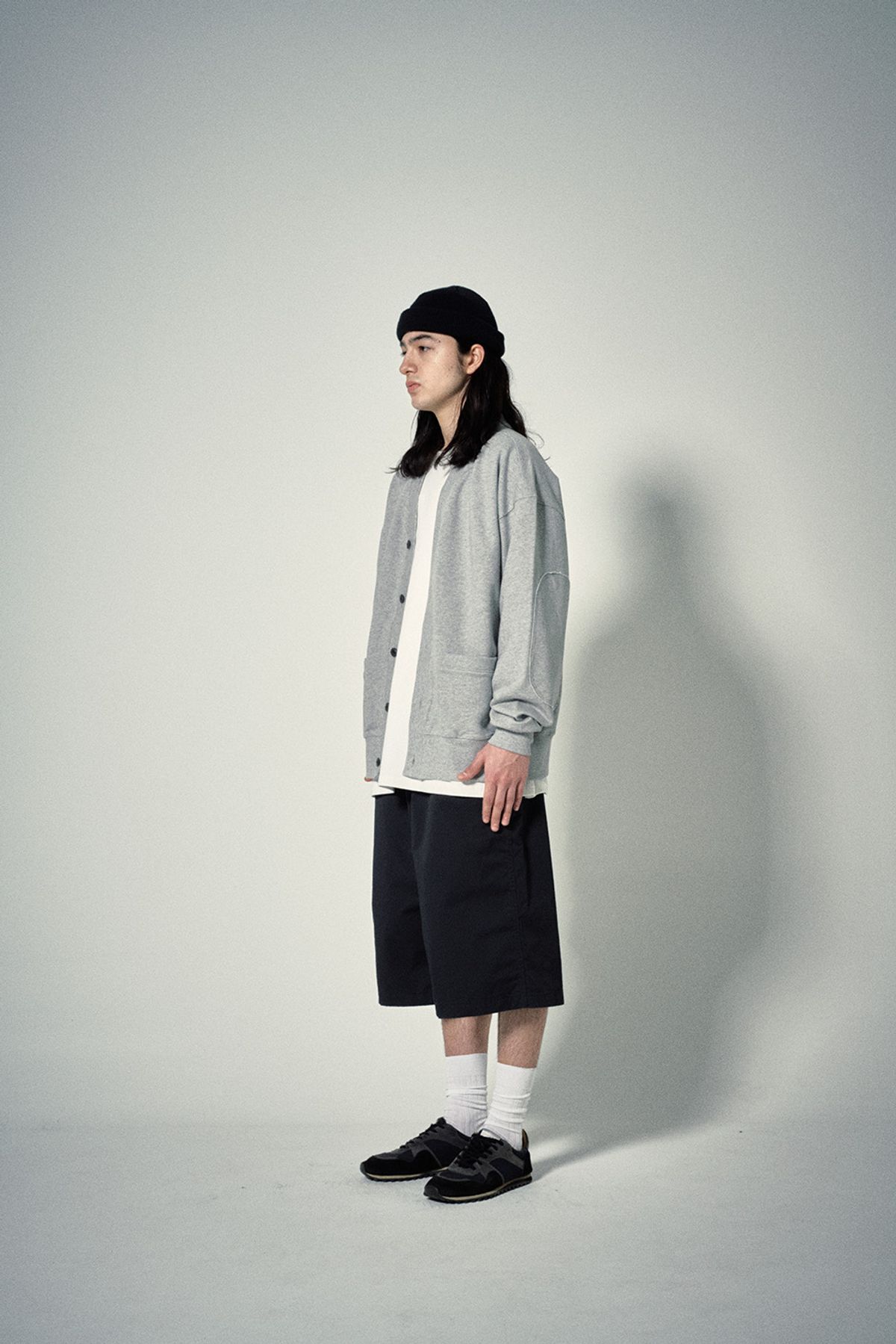 히즈핸더(HISHANDER) SWEAT CARDIGAN [Melange Grey]