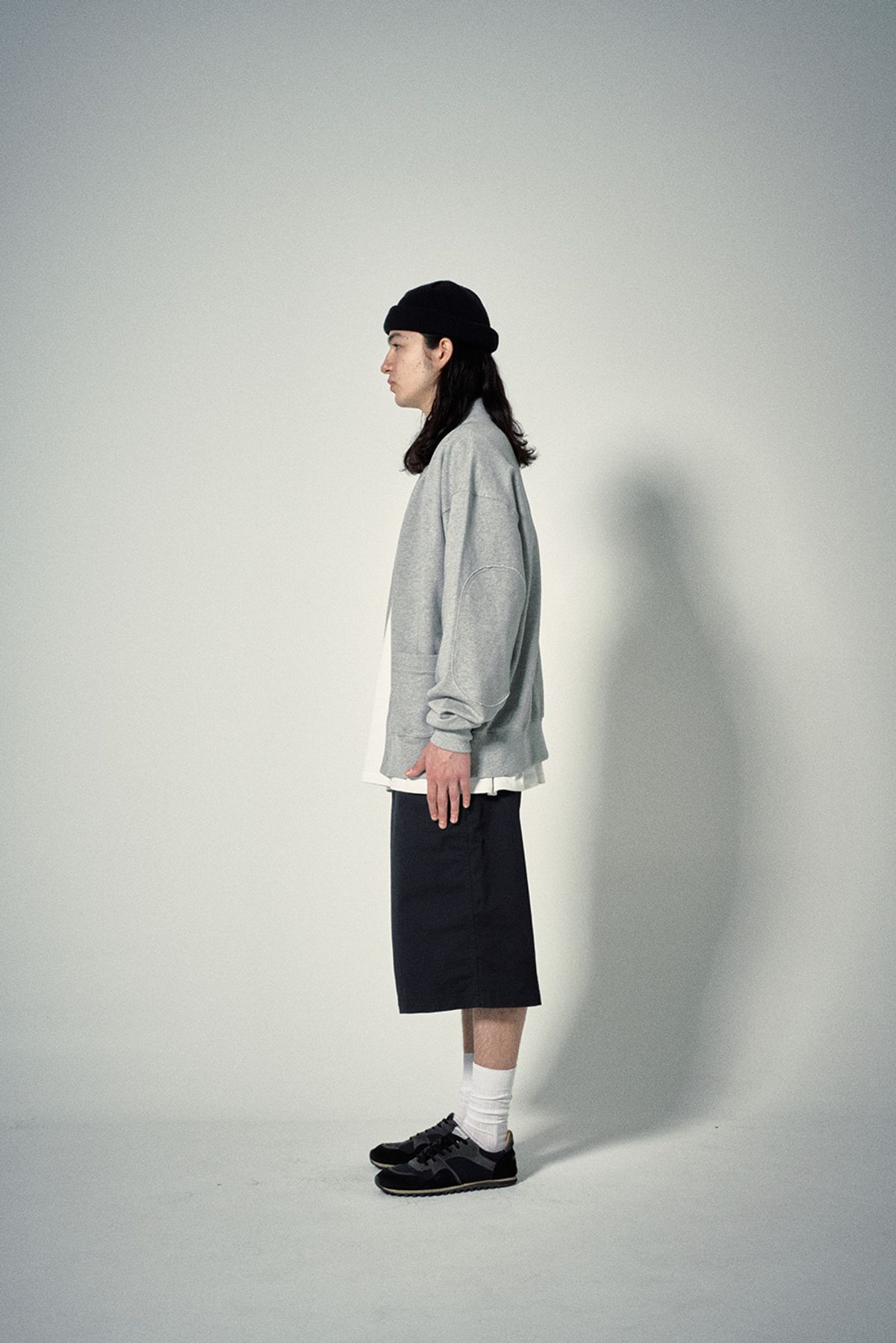 히즈핸더(HISHANDER) SWEAT CARDIGAN [Melange Grey]