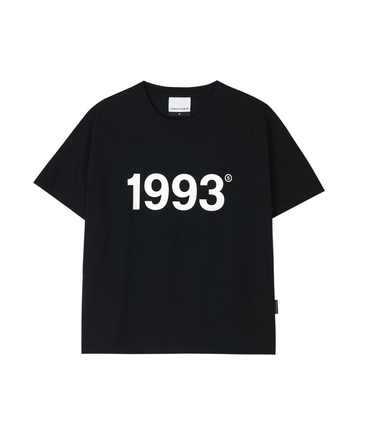 1993스튜디오(1993STUDIO) 1993 빅로고 우먼 레귤러핏 티셔츠_블랙