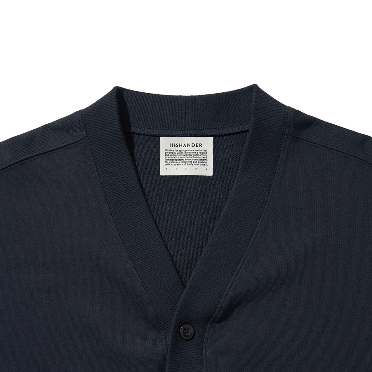 히즈핸더(HISHANDER) SWEAT CARDIGAN [Navy]