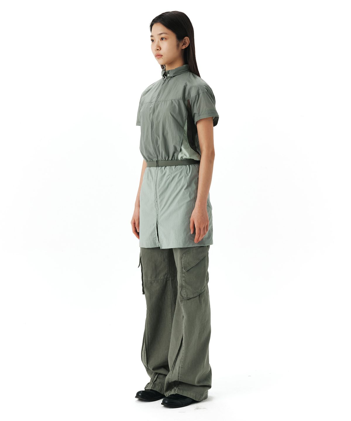 이이(EE) WOMENS DETACHABLE WINDBREAKER OLIVE