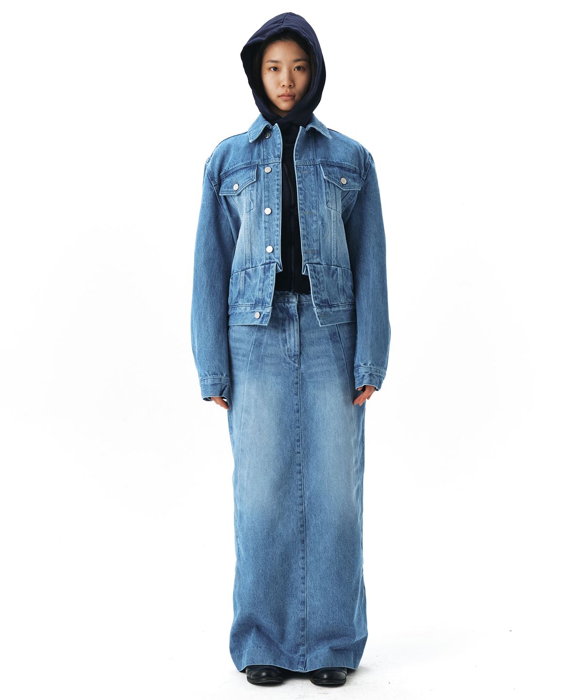이이(EE) DENIM JACKET BLUE