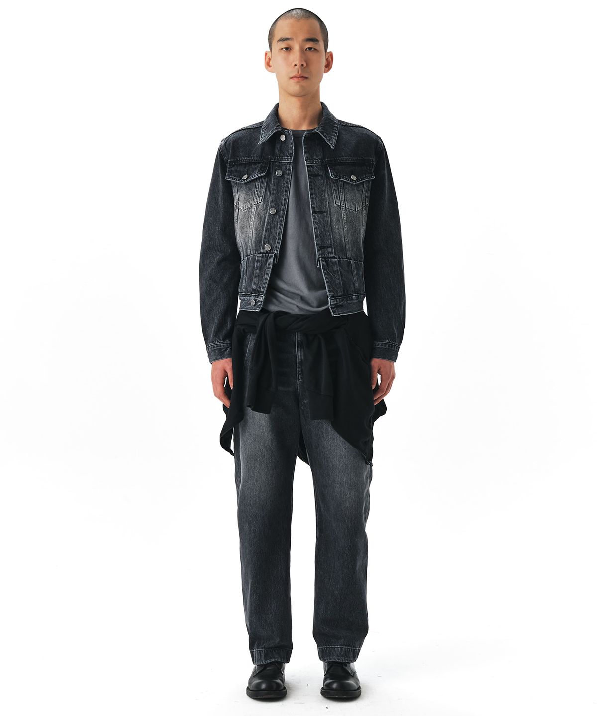 이이(EE) DENIM JACKET BLACK