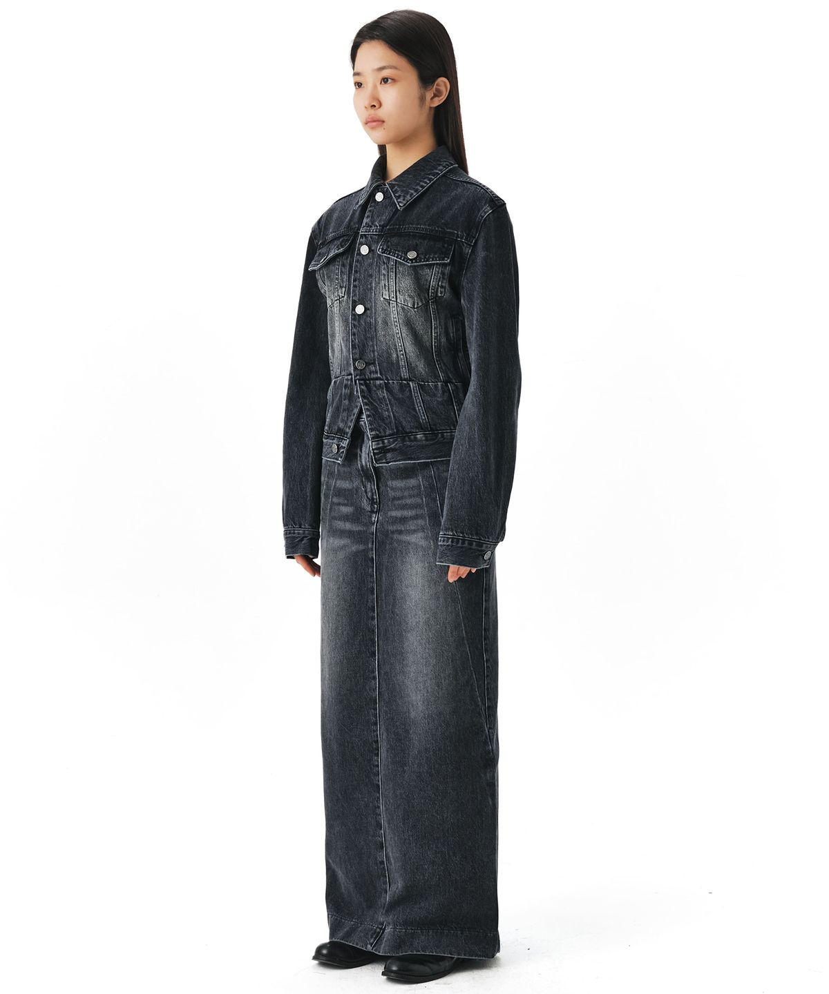 이이(EE) DENIM JACKET BLACK