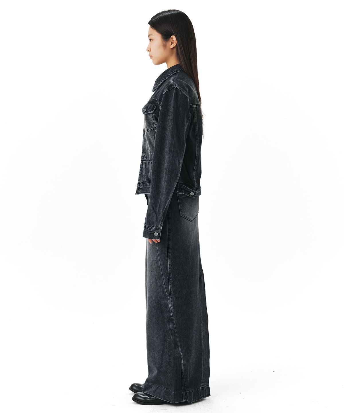 이이(EE) DENIM JACKET BLACK