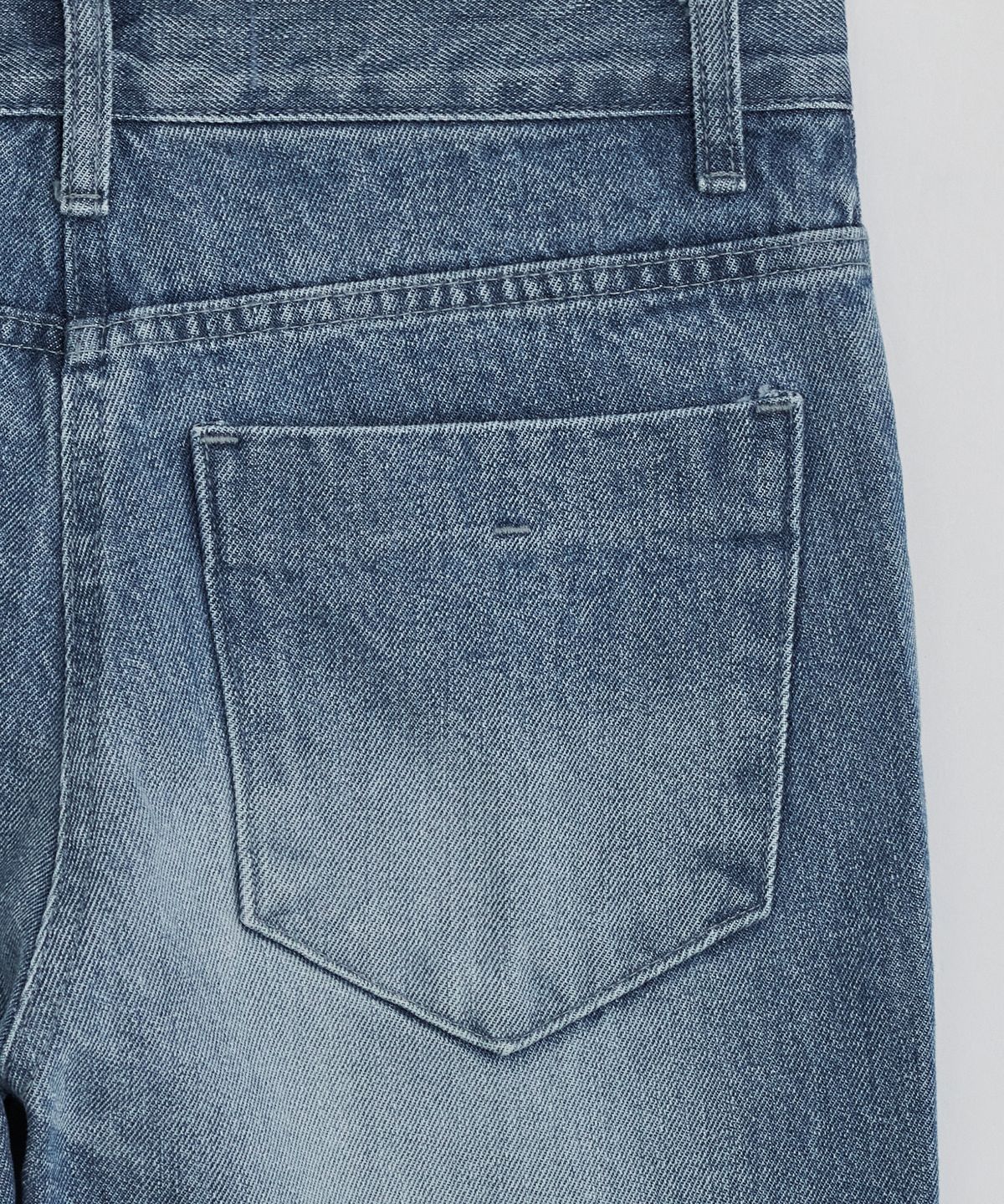 이이(EE) WOMENS CURVED DENIM PANTS BLUE
