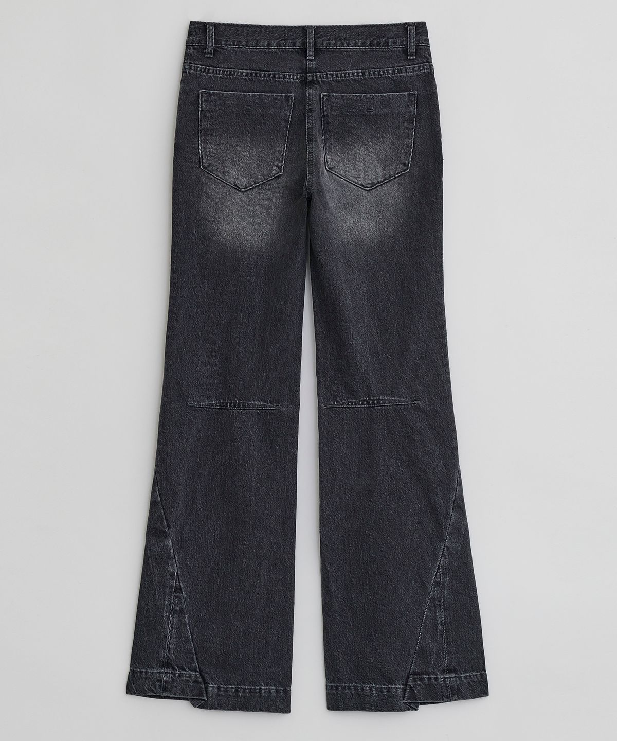 이이(EE) WOMENS CURVED DENIM PANTS BLACK