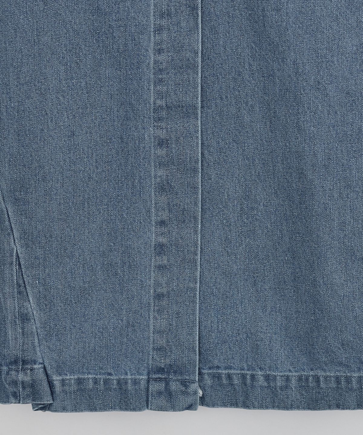 이이(EE) WOMENS CURVED DENIM SKIRTS BLUE