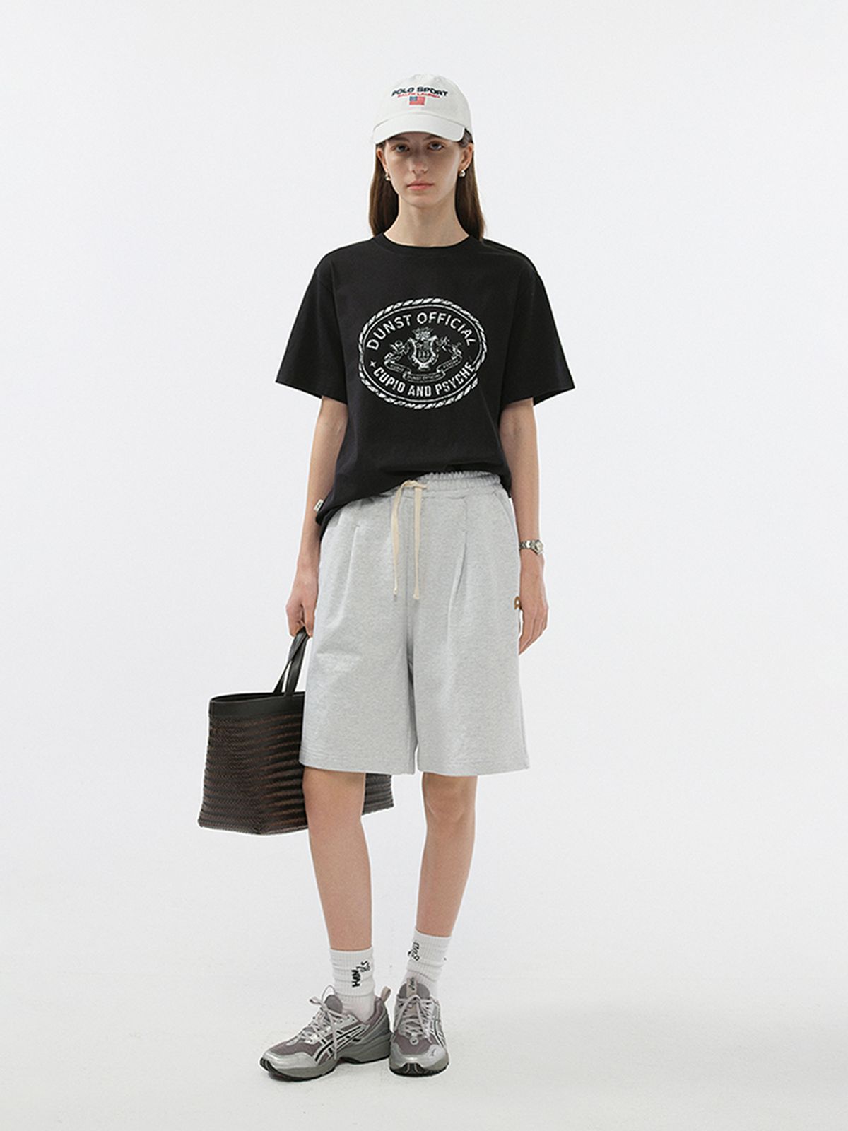 던스트(DUNST) UNISEX CUPID CAMPUS T-SHIRT_UDTS5B121_BLACK