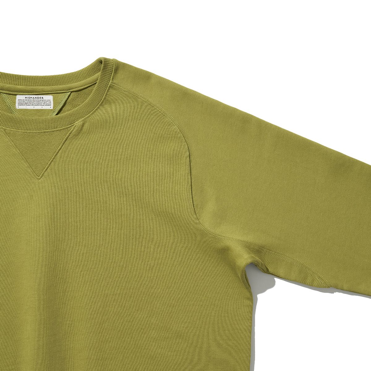히즈핸더(HISHANDER) FREEDOM SLEEVE SWEAT SHIRTS [Yellow Green]