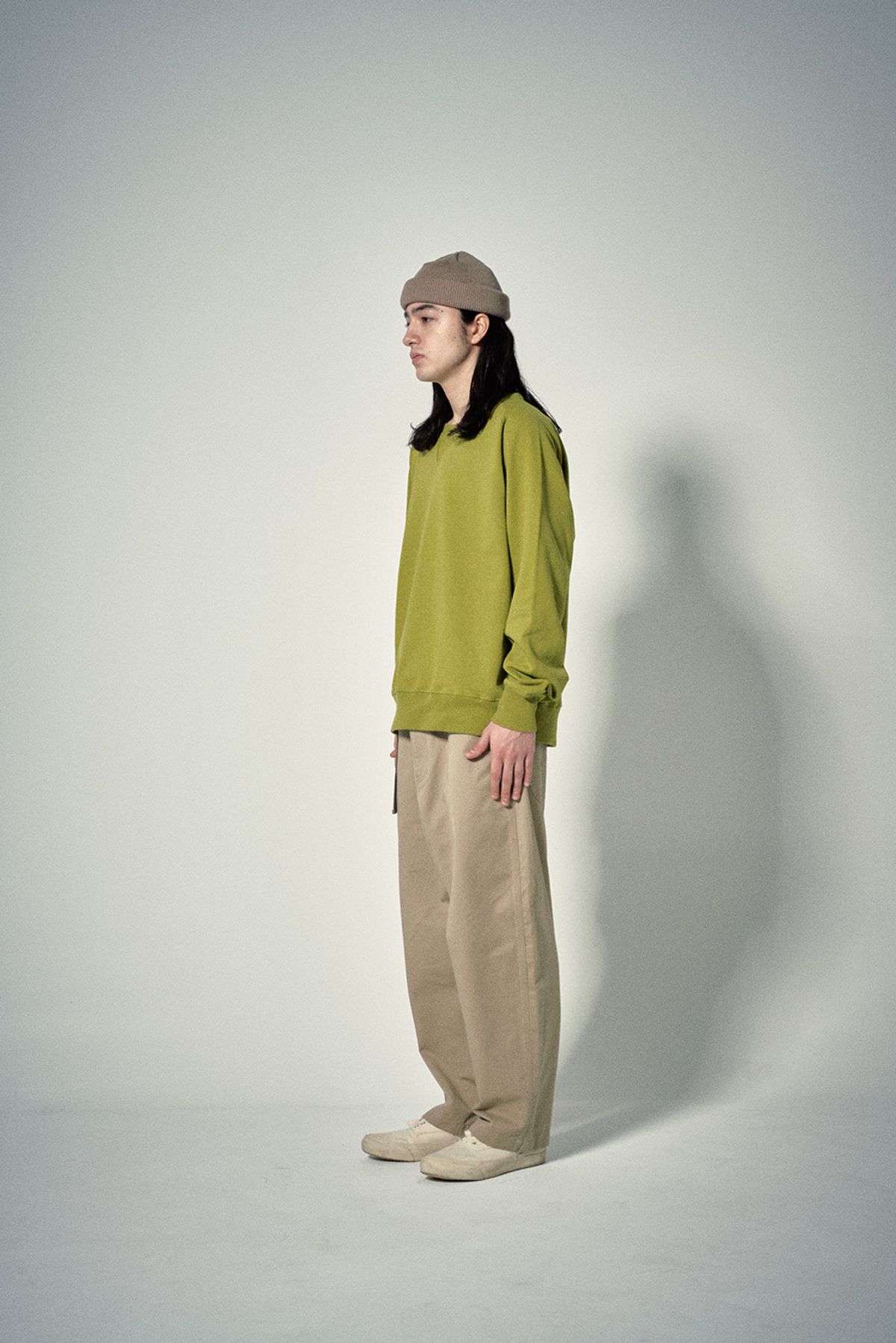 히즈핸더(HISHANDER) FREEDOM SLEEVE SWEAT SHIRTS [Yellow Green]