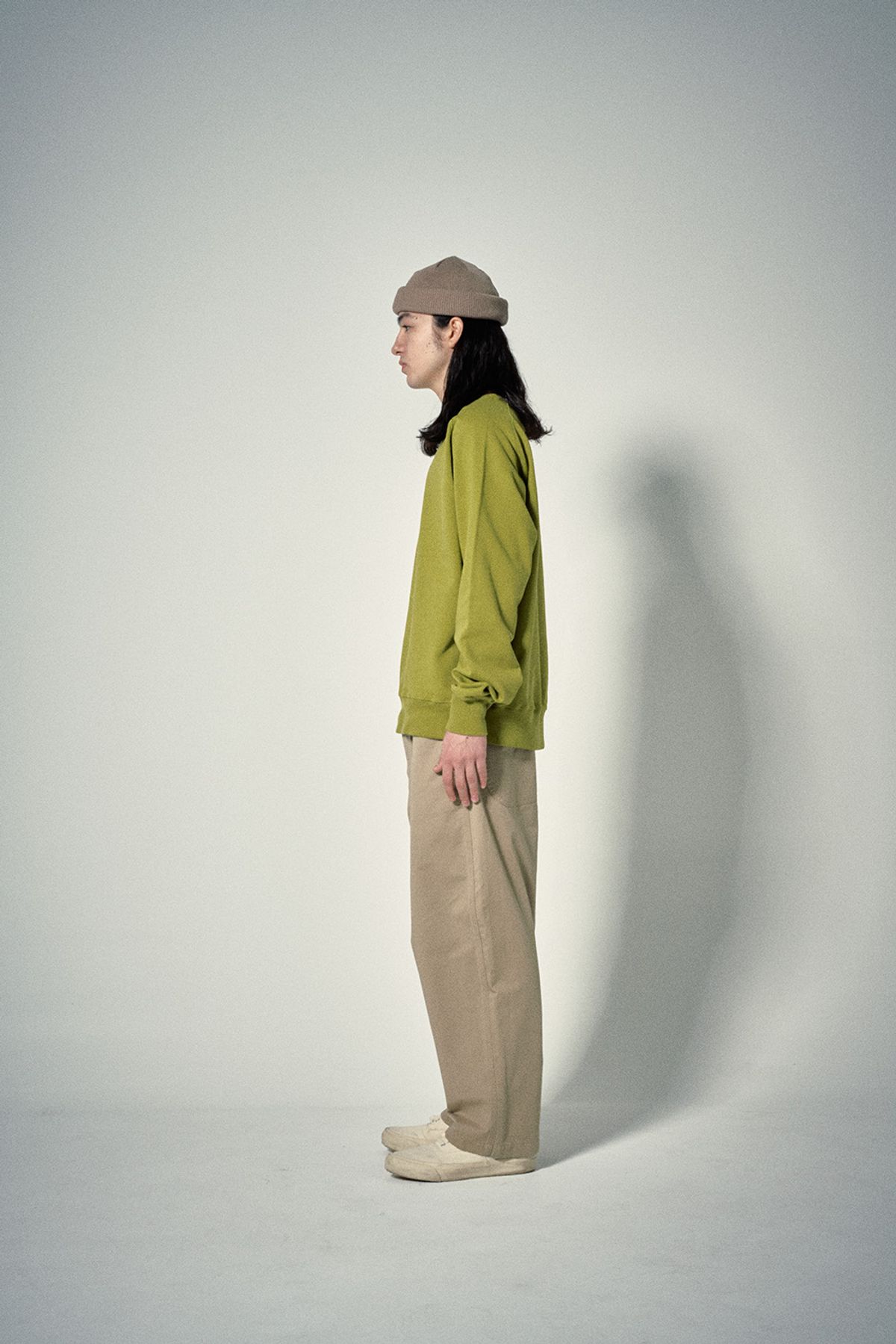 히즈핸더(HISHANDER) FREEDOM SLEEVE SWEAT SHIRTS [Yellow Green]