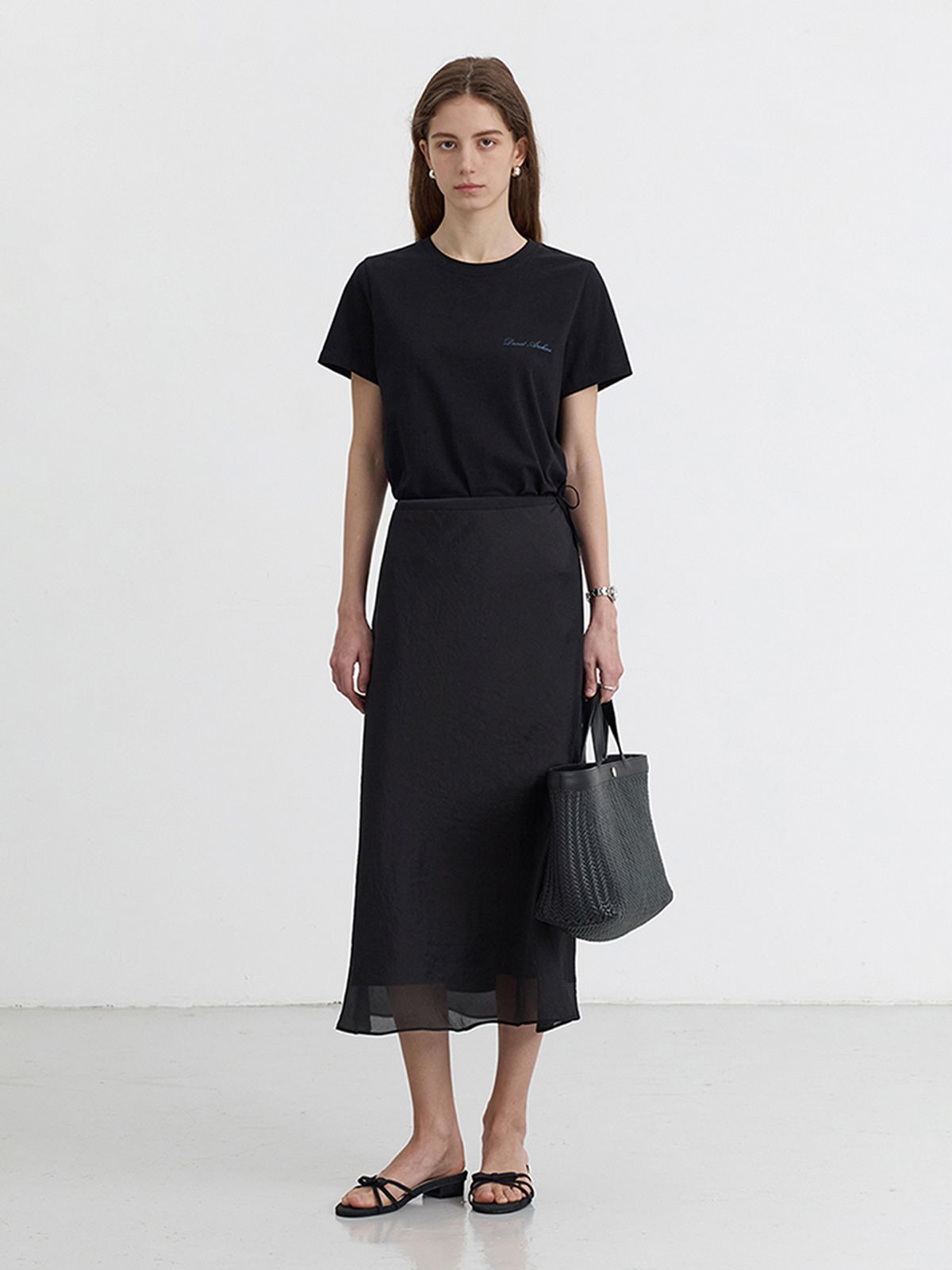 던스트(DUNST) ESSENTIAL LOGO T-SHIRT_UDTS5B227_BLACK