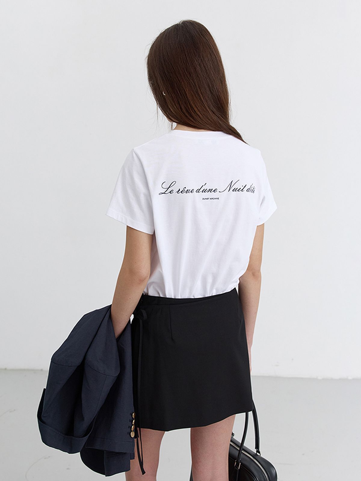 던스트(DUNST) ESSENTIAL LOGO T-SHIRT_UDTS5B227_WHITE