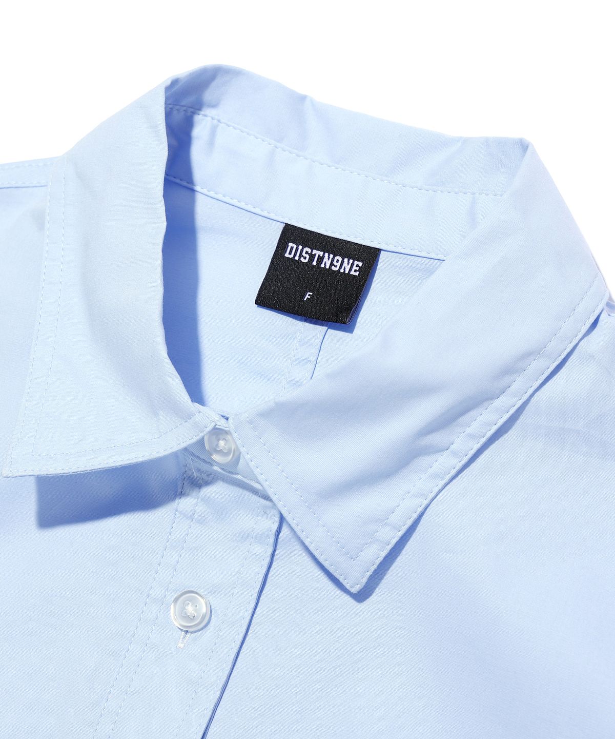 디스트나인(DISTN9NE) 스트링 크롭 셔츠 SKY BLUE (LO2YF353-052)
