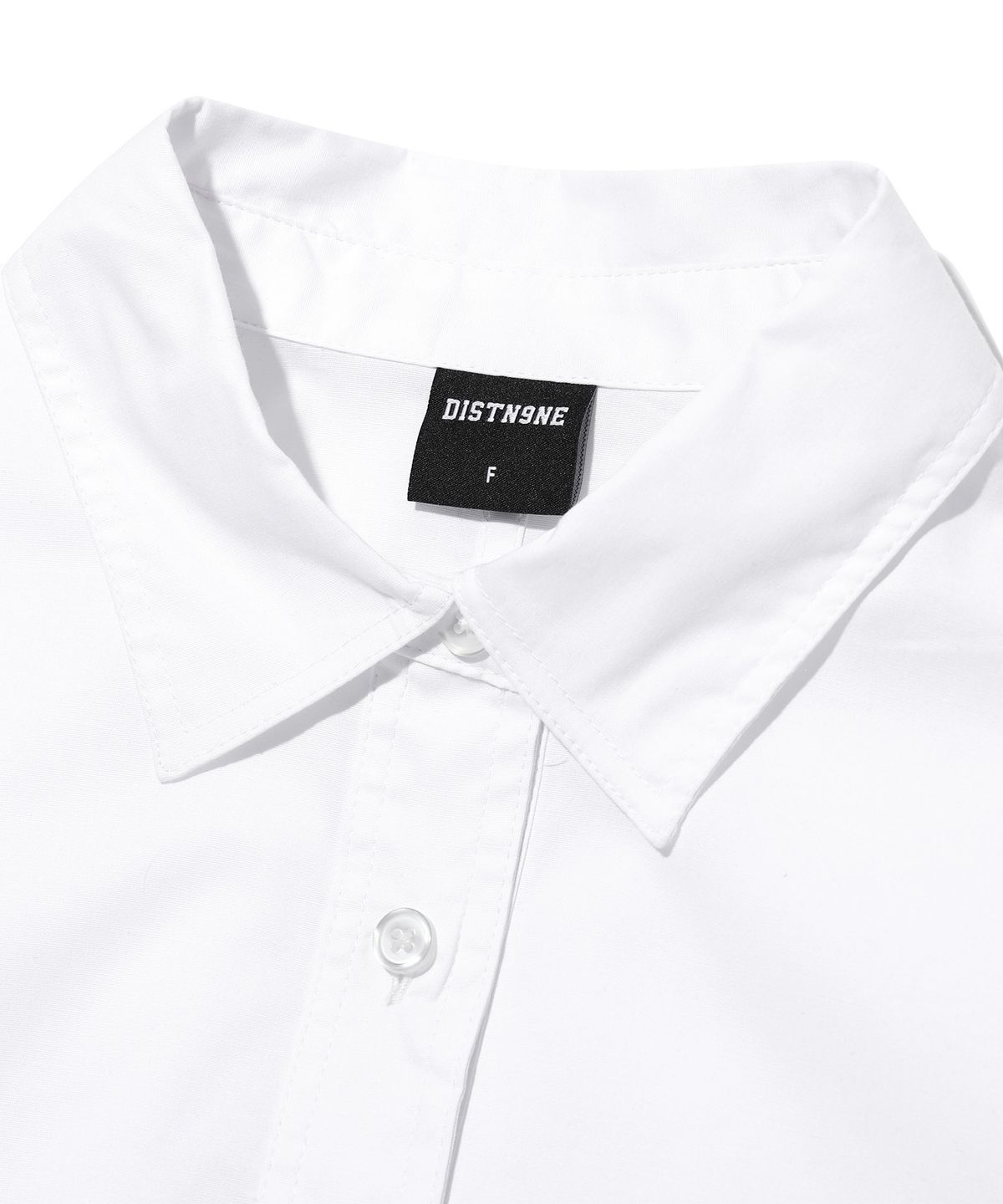 디스트나인(DISTN9NE) 스트링 크롭 셔츠 WHITE (LO2YF353-002)