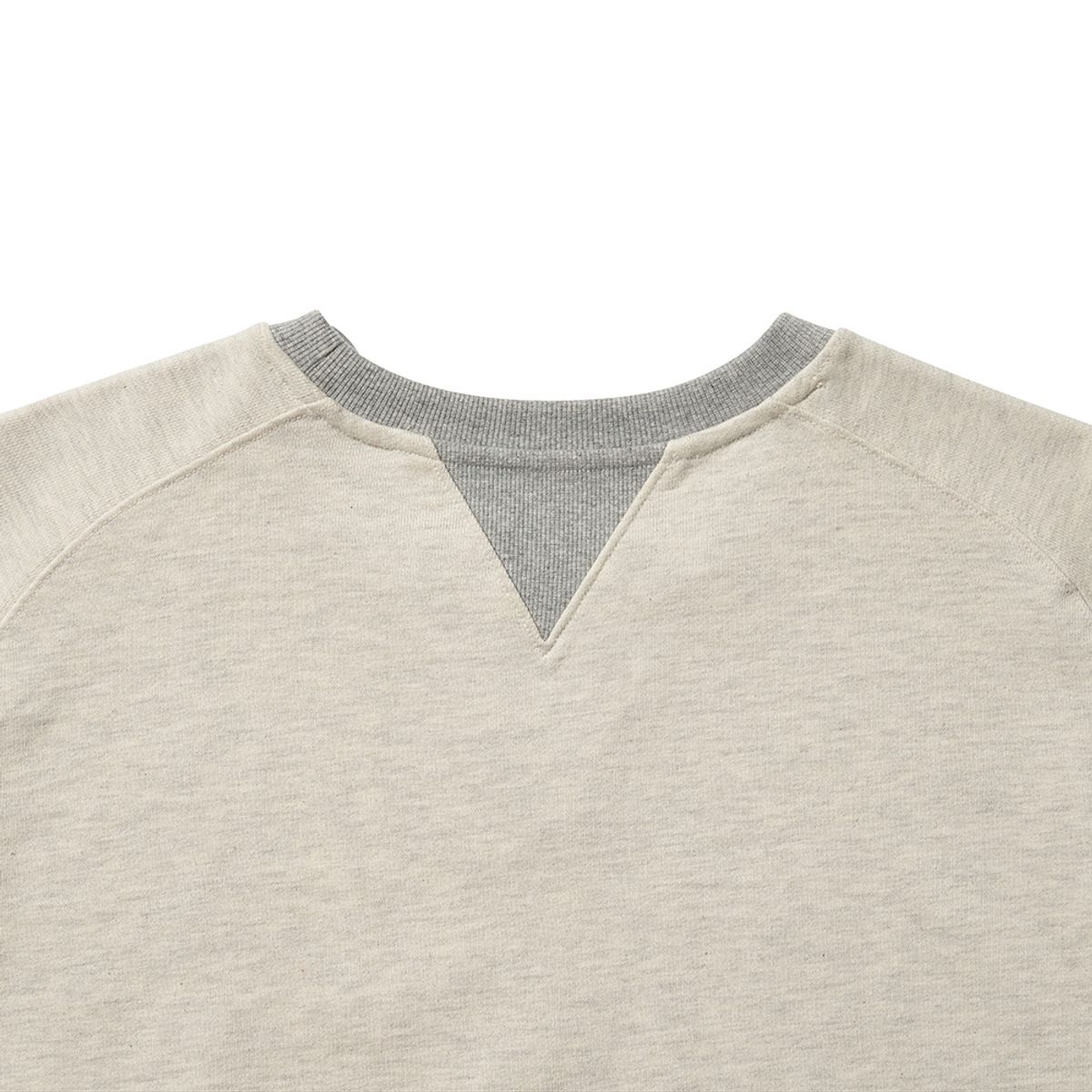 히즈핸더(HISHANDER) FREEDOM SLEEVE SWEAT SHIRTS [Light Melange Grey / Melange Grey]