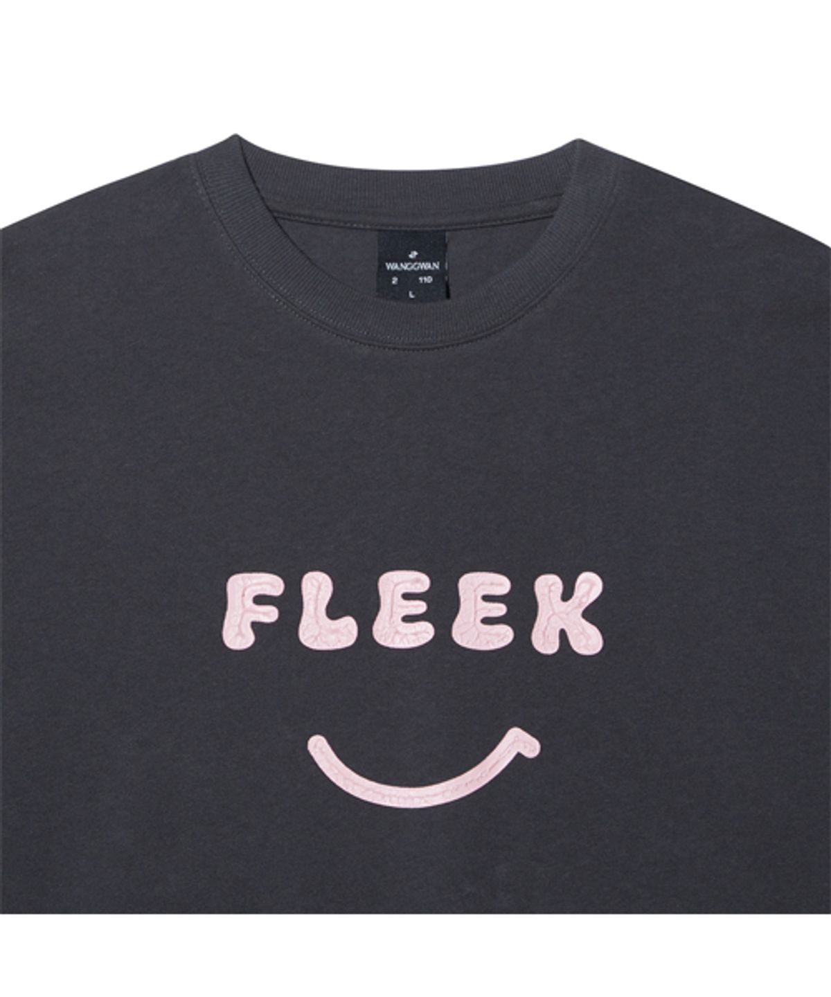 왕관(WANGGWAN) Fleek 오버핏 반팔티셔츠 (차콜)