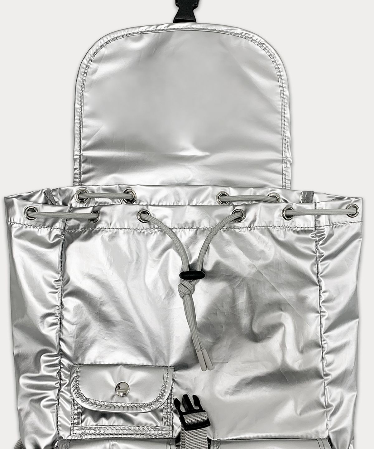 썸웨어버터(SOMEWHEREBUTTER) PP mini backpack - silver