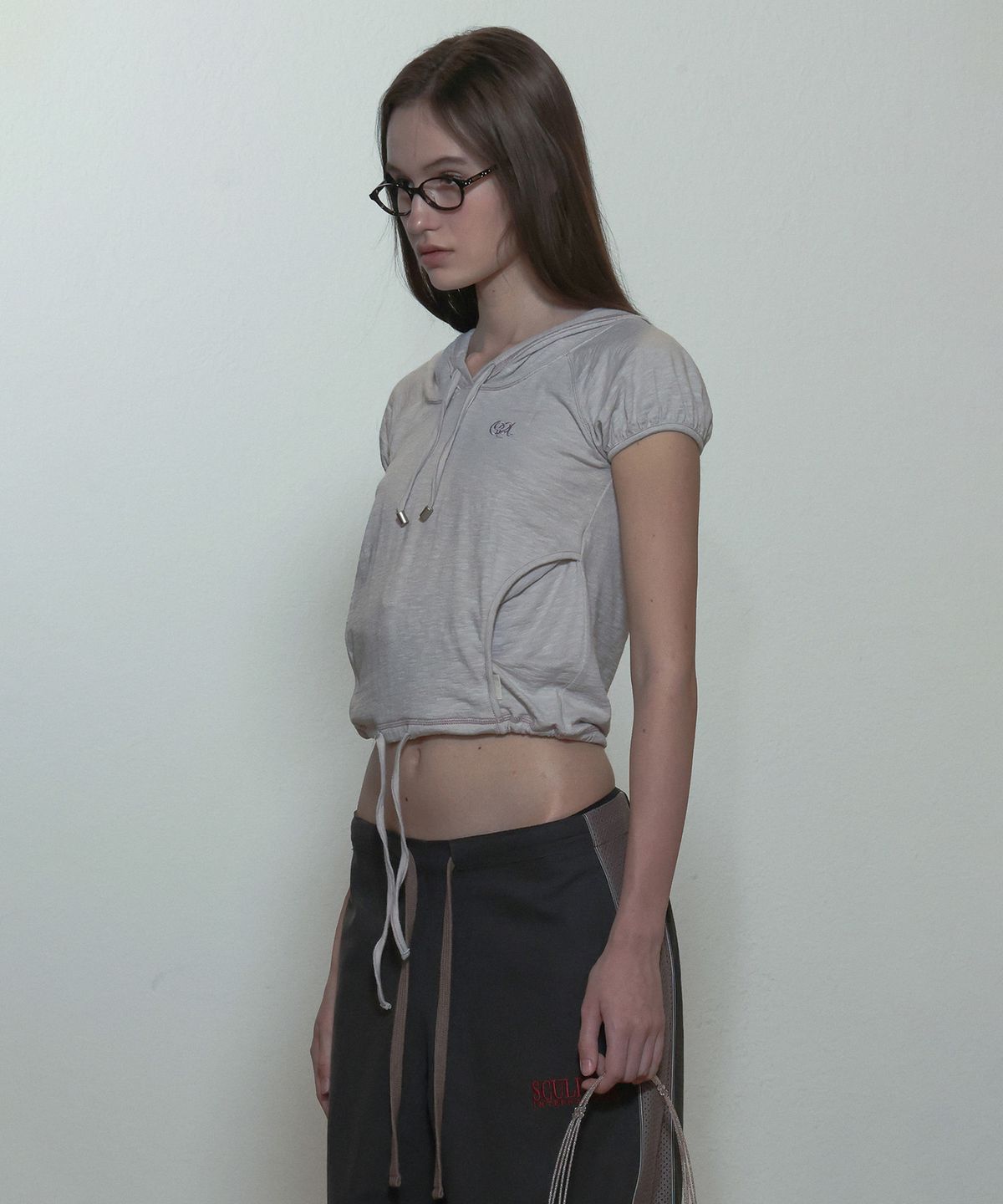 스컬프터(SCULPTOR) Raglan Hoodie Tee Blush