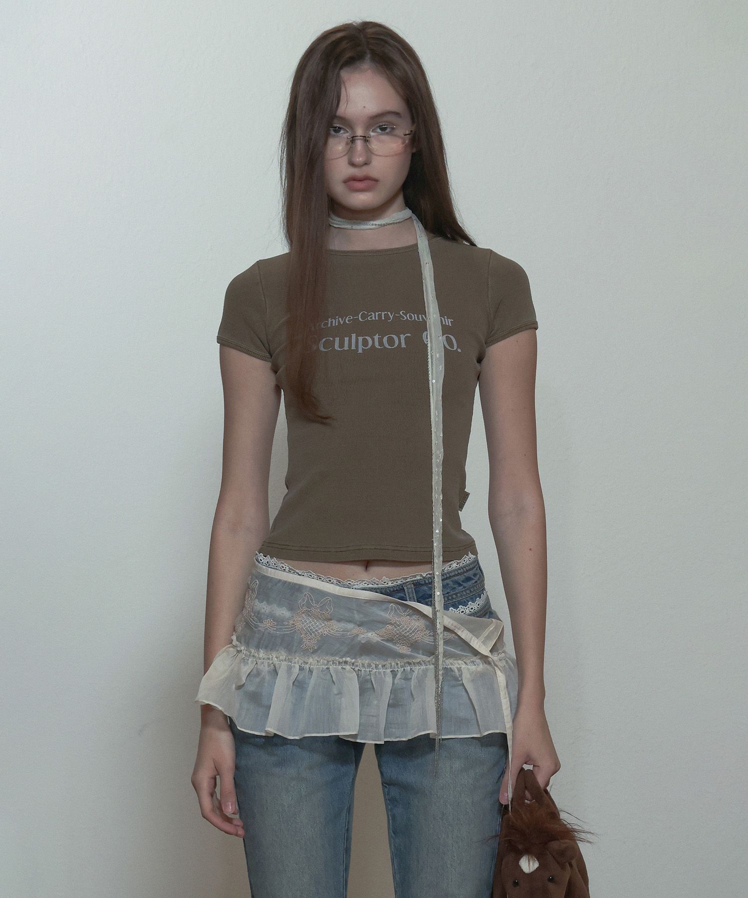 福袋売れ残りセール Baby Pigment Archive SCULPTOR | MUSINSA Tee Brown Dusty トップス
