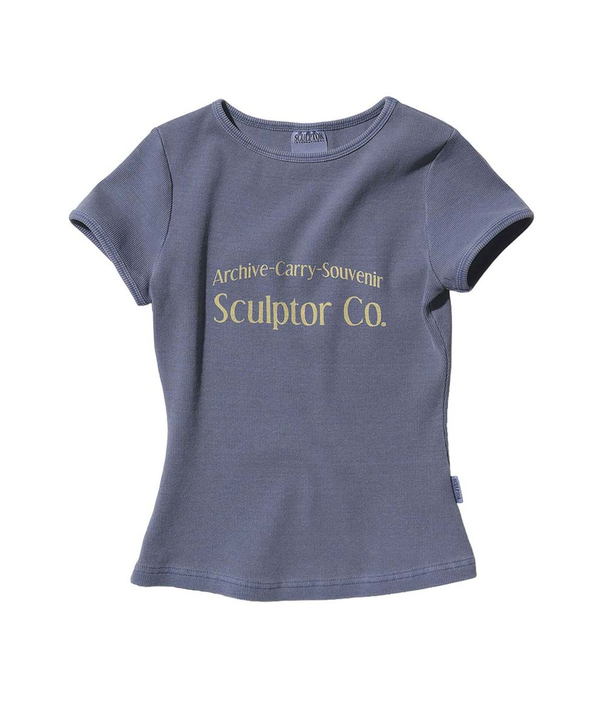 스컬프터(SCULPTOR) Archive Pigment Baby Tee Dusty Blue