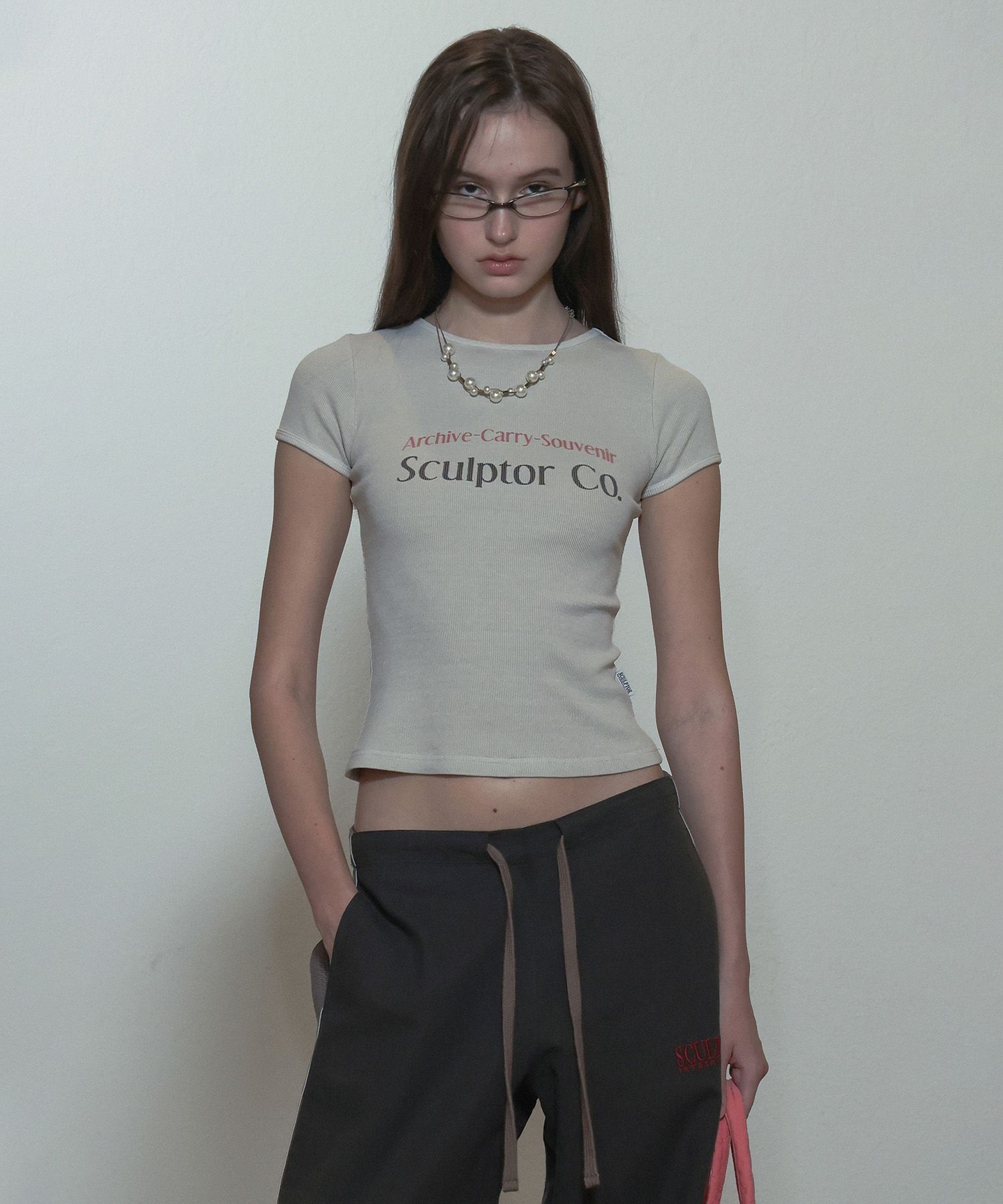 Archive Pigment Baby Tee Dusty Ivory - Sculptor
