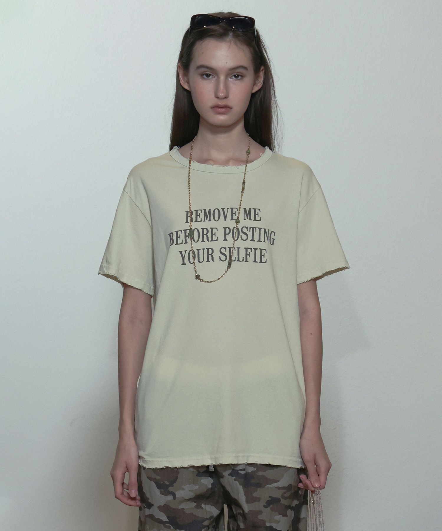 ★SCULPTOR★ Photo Bomber Tee White SC24S266WH MUSINSA | SCULPTOR Photo Bomber Tee Cream