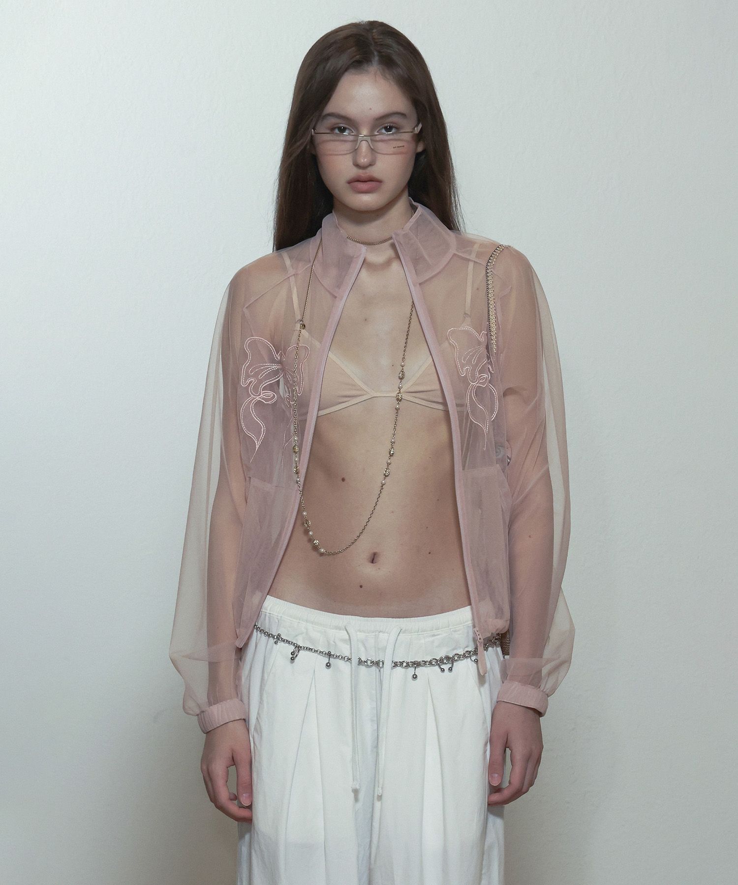 SCULPTOR（スカルプター）の「Mesh Sheer Zip-Up Jacket