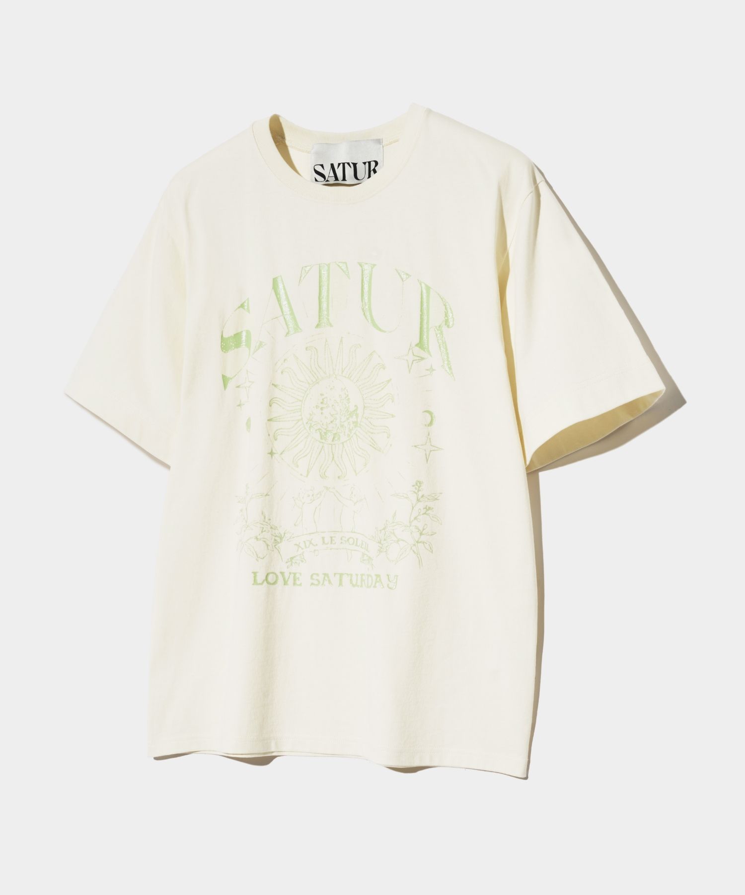 ★SATUR★ Tarot Graphic Short Sleeve T-Shirt Cream Yellow SA MUSINSA | SATUR Taro graphic short-sleeved T-shirt cream yellow