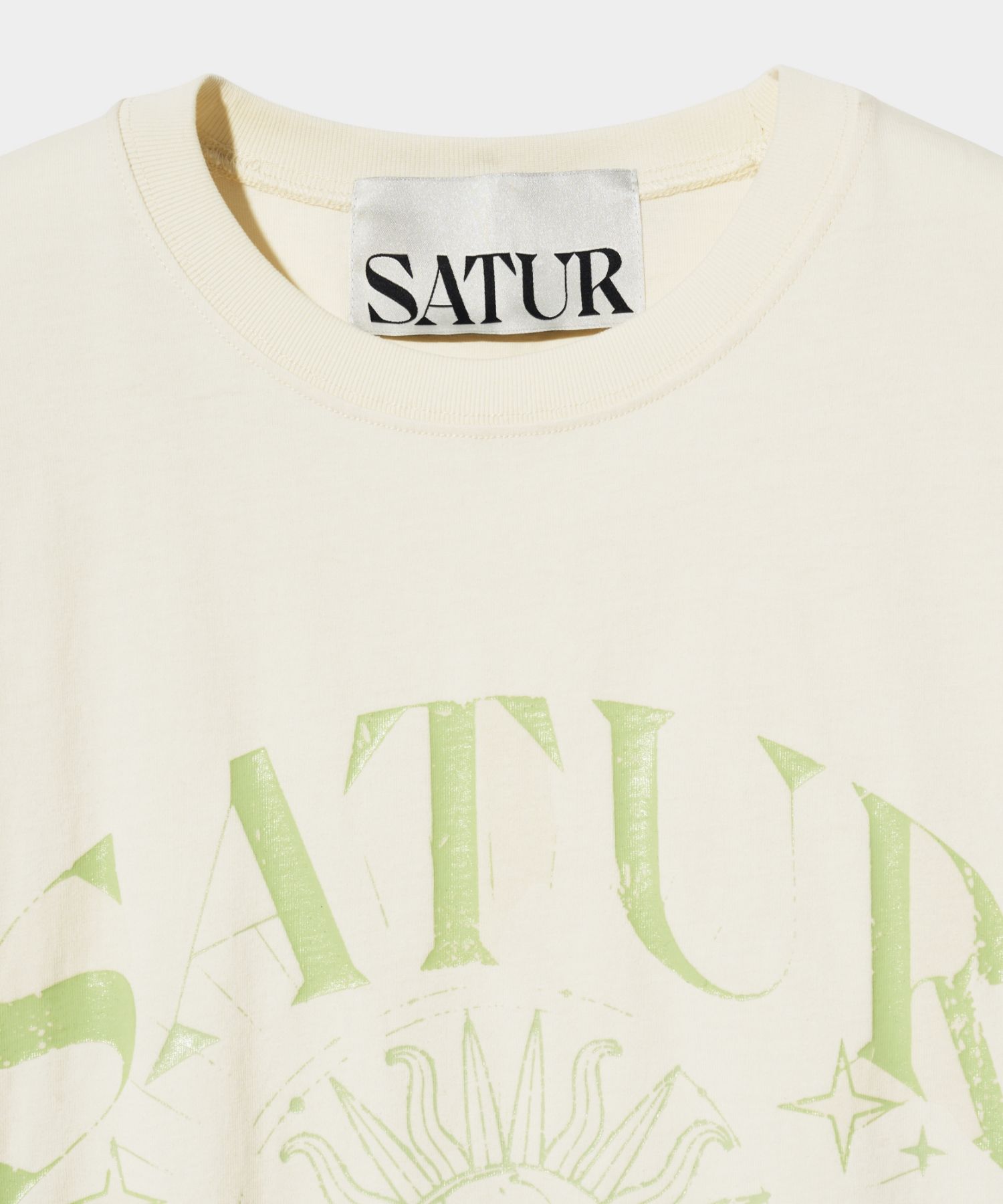 ★SATUR★ Tarot Graphic Short Sleeve T-Shirt Cream Yellow SA MUSINSA | SATUR Taro graphic short-sleeved T-shirt cream yellow