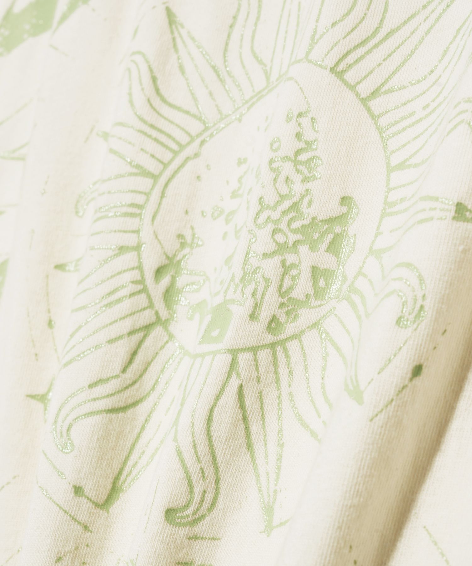 MUSINSA | SATUR Taro graphic short-sleeved T-shirt cream yellow