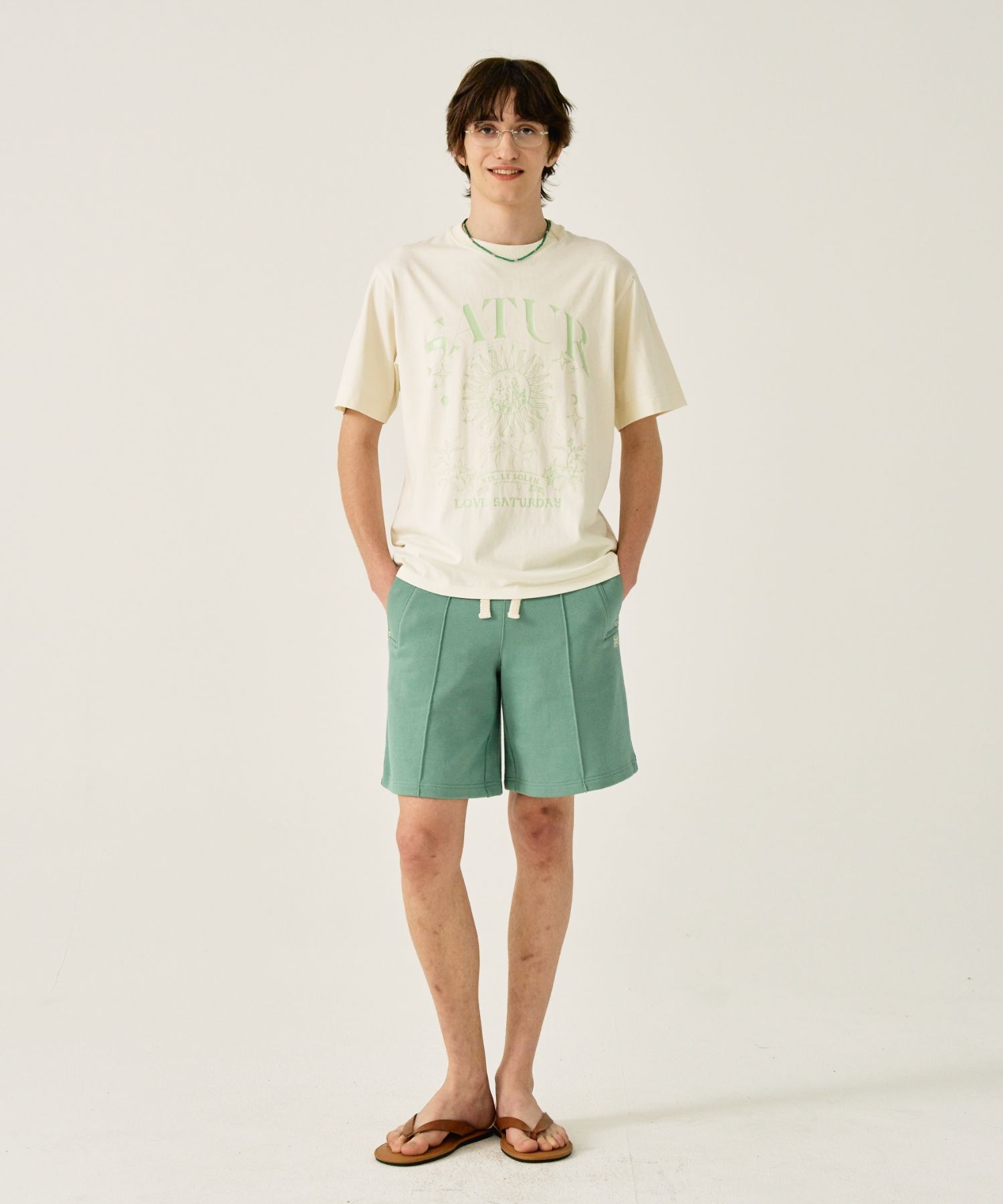 ★SATUR★ Tarot Graphic Short Sleeve T-Shirt Cream Yellow SA MUSINSA | SATUR Taro graphic short-sleeved T-shirt cream yellow