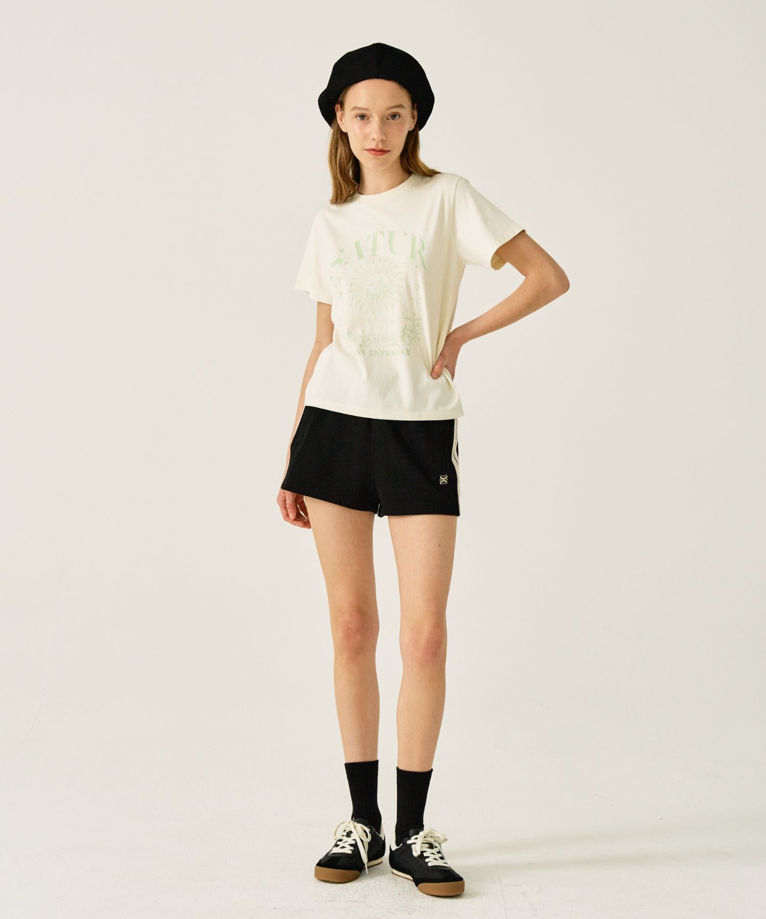 ★SATUR★ Tarot Graphic Short Sleeve T-Shirt Cream Yellow SA MUSINSA | SATUR Taro graphic short-sleeved T-shirt cream yellow