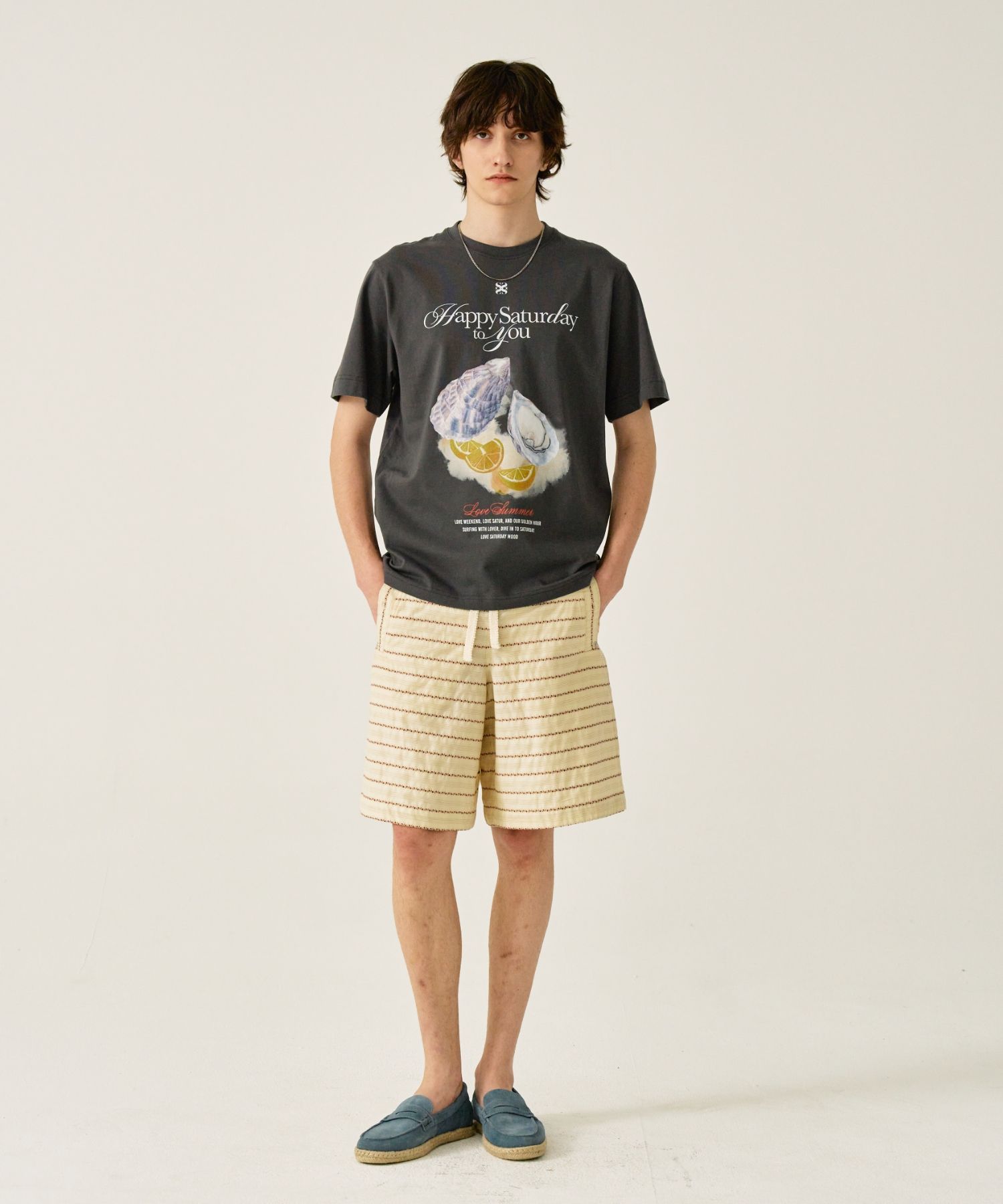 MUSINSA | SATUR Oyster Graphic Short-sleeved T-shirt Retro