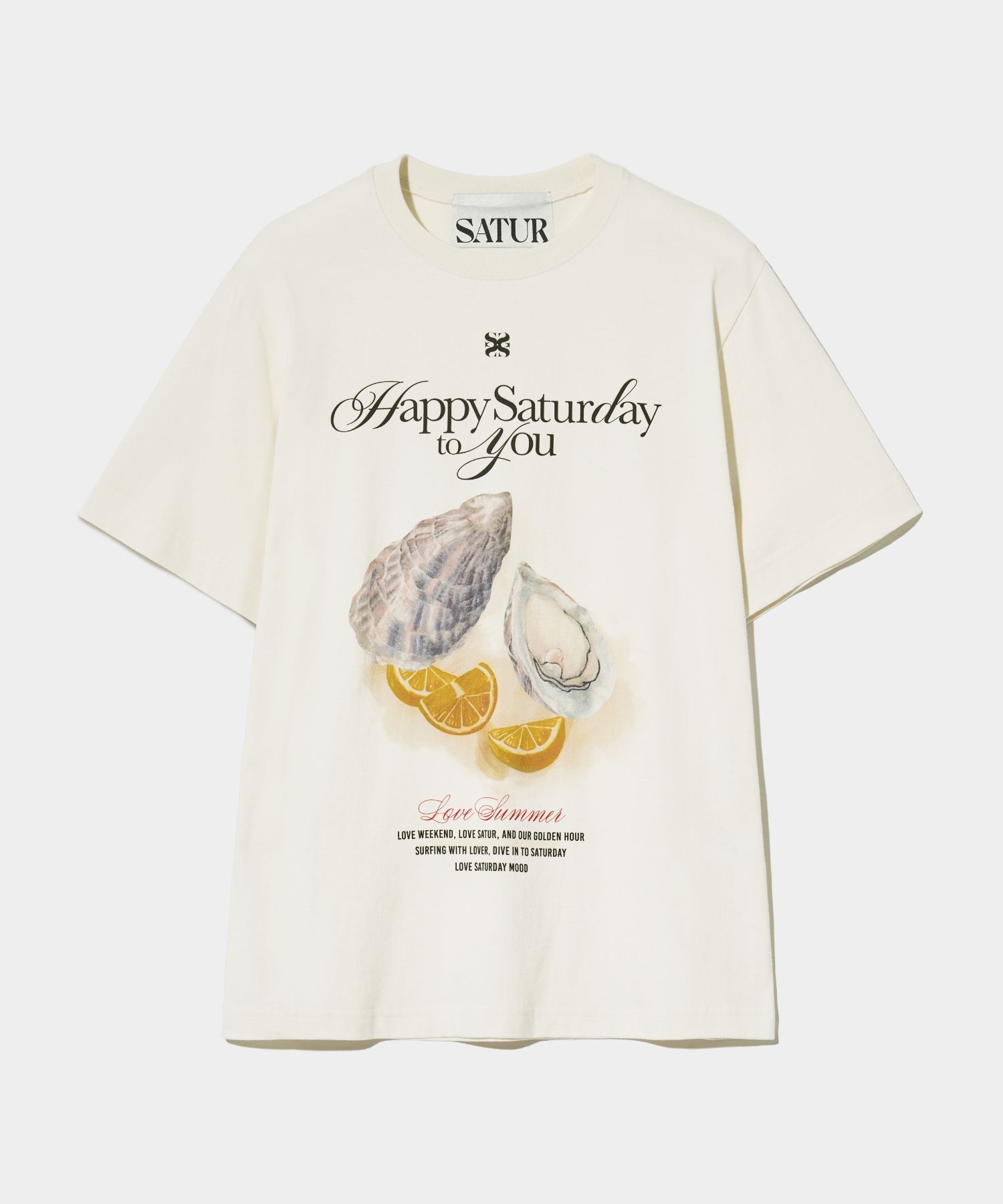 ★韓国の人気★【SATUR】★Oyster Graphic T-Shir.t★関税込★ MUSINSA公式 | SATUR Oyster Graphic Short-sleeved T-shirt