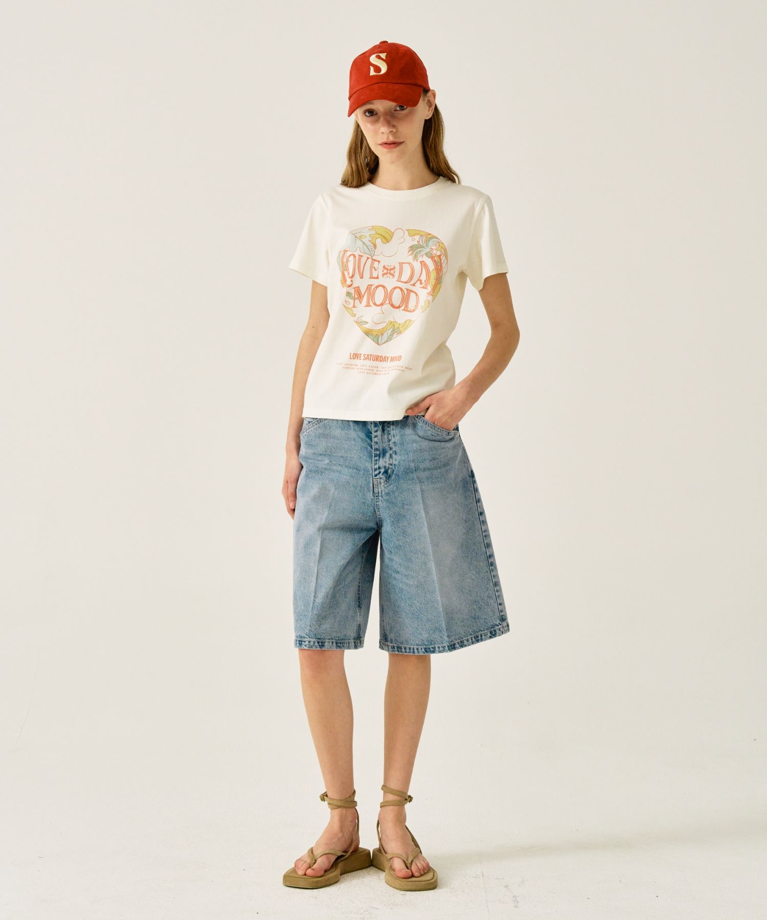 ★人気★【SATUR】★Love Day Mood Ocean Graphic T-Shir.t★ MUSINSA | SATUR Love Day Mood Ocean Graphic Short-sleeved T